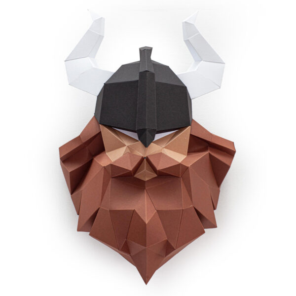 papercraft 3D viking face