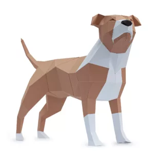 sculpture papier 3D chien