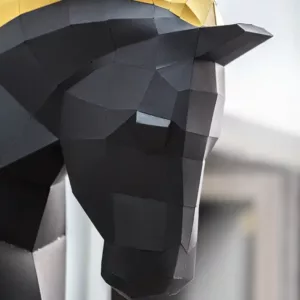 cheval sculpture papier 3D