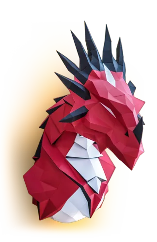 Dragon sculpture papier 3D
