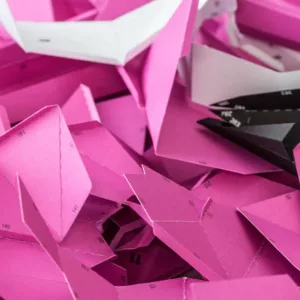 bricolage papier 3D flamant