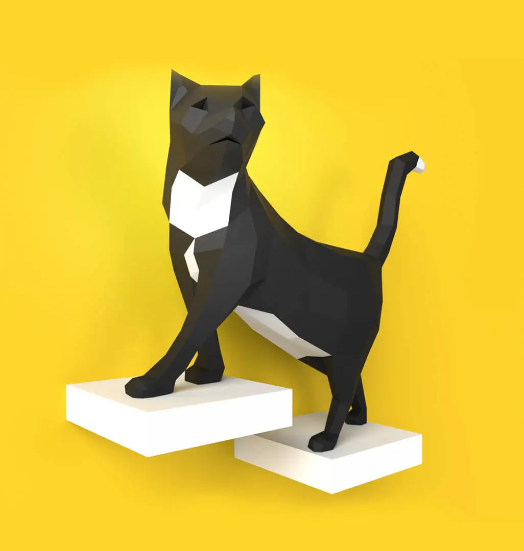 DIY-Papercraft-cat papercraft chat