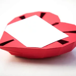 origami 3D coeur