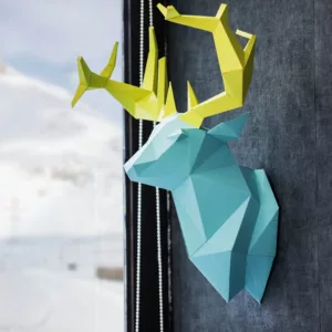 papercraft tête de cerf