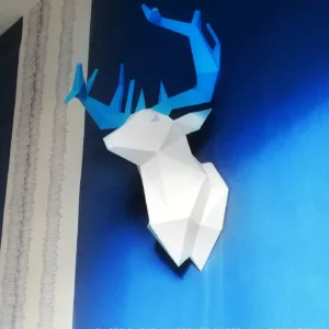 origami 3D trophee cerf