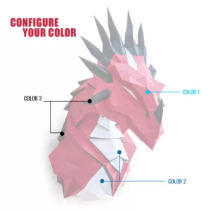 assemblage papier 3d dragon
