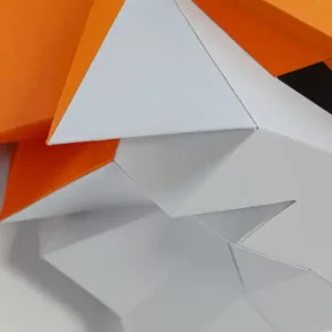 montage papier 3D renard