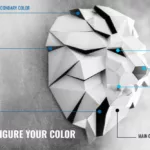 trophée lion 3D papercraft