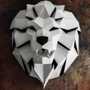 papercraft lion