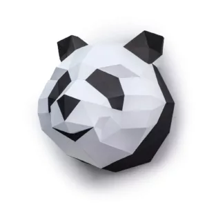 sculpture papier 3D panda