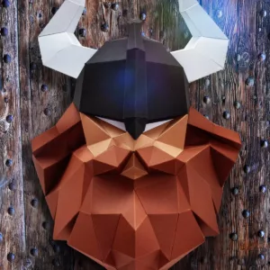 sculpture papier 3D viking