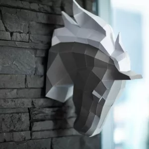 papercraft tête de cheval