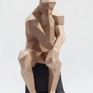 assemblage papier 3D penseur