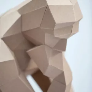 papercraft 3D penseur