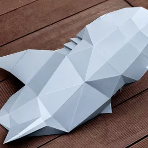 sculpture papier 3D requin