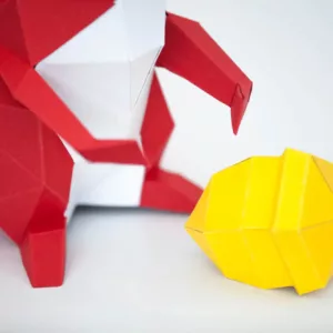 assemblage papier 3D ecureuil