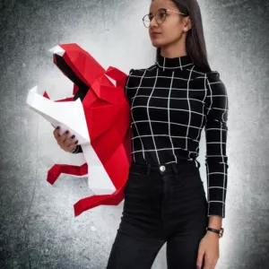 sculpture papier 3D T-rex