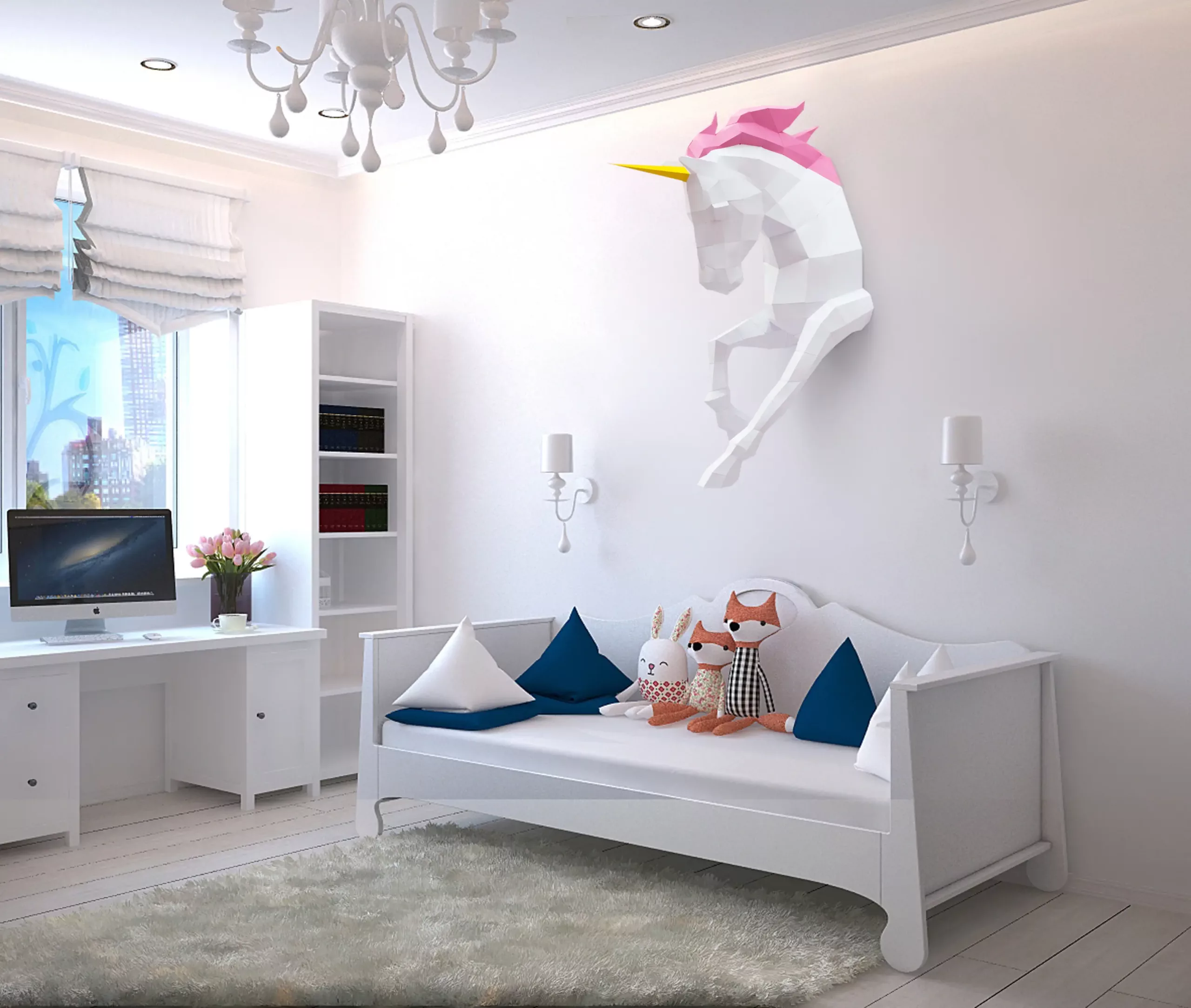 unicorn-01 papercraft licorne