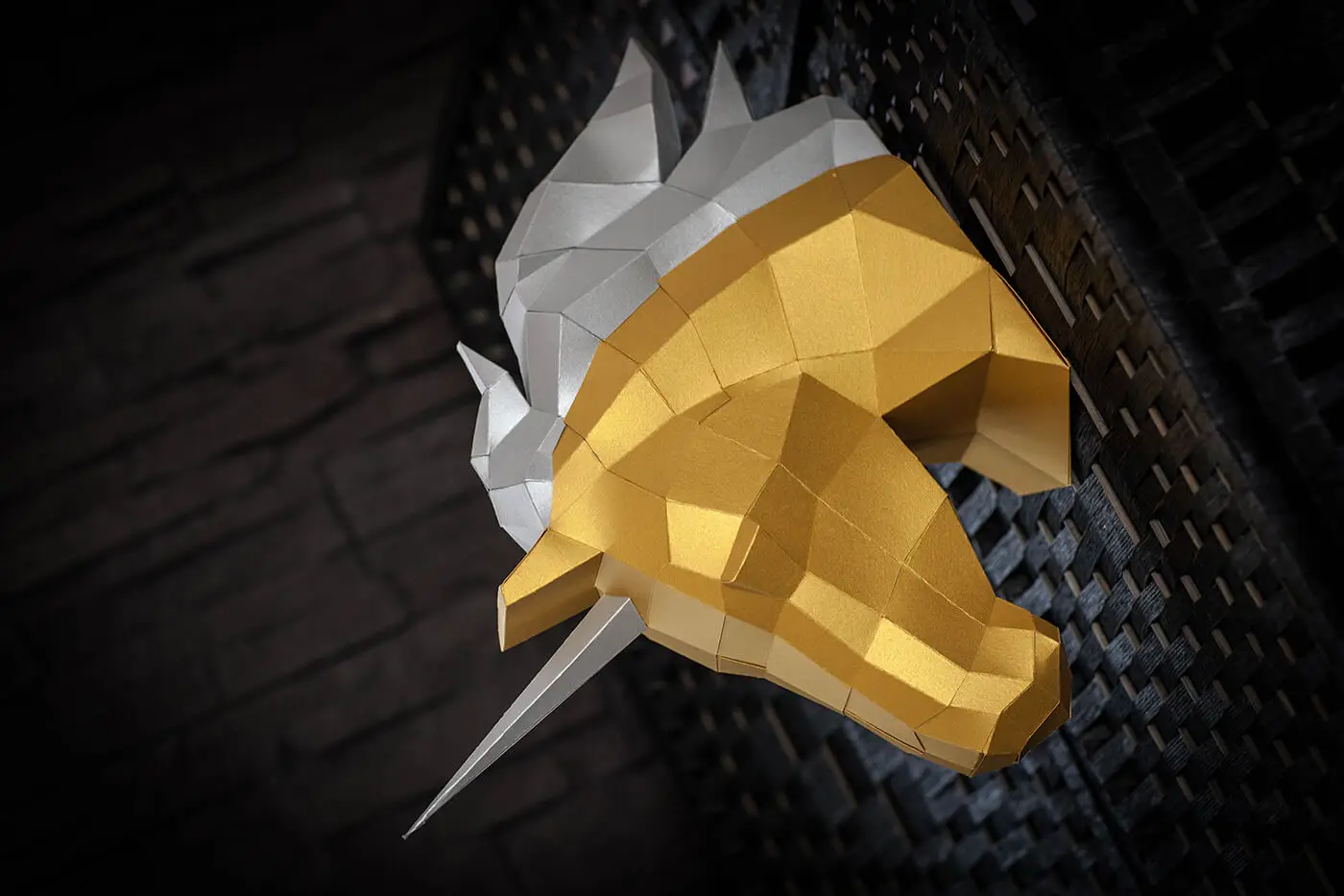 unicorn-head-craft-01 papercraft modèle 3D