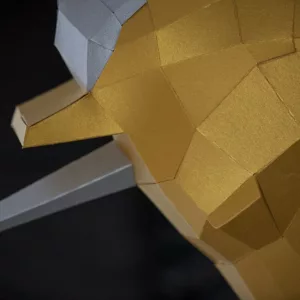 origami 3D licorne