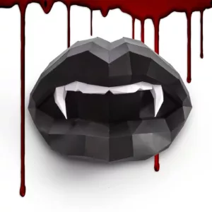 papercraft bouche de vampire